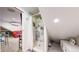 Modern shower with stylish tile work, convenient built-in shelving, and good lighting at 3825 Tejon St, Denver, CO 80211