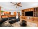 Open concept living room flows into the kitchen with hardwood floors and lots of light at 1437 Cassin Ct, Boulder, CO 80303