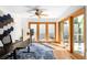 Bright office featuring ample natural light, a ceiling fan, and a door to the outside at 1437 Cassin Ct, Boulder, CO 80303