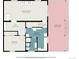 Basement floor plan showing a rec room, bedroom, laundry, bath, and covered deck at 9530 Aspen Ln, Conifer, CO 80433