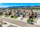 Aerial view of a suburban neighborhood highlighting residential properties and tree-lined streets at 17620 Leisure Lake Dr, Monument, CO 80132