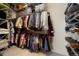 Walk-in closet with organized shelving and plenty of storage space for clothes and accessories at 744 Kryptonite Dr, Castle Rock, CO 80108