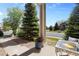 Cozy front porch with seating and view of the surrounding neighborhood at 744 Kryptonite Dr, Castle Rock, CO 80108