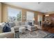 Comfortable living area filled with natural light, a plush sectional sofa, and a stylish rug at 744 Kryptonite Dr, Castle Rock, CO 80108