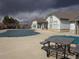 Community pool area covered for off-season maintenance at 3271 E 103Rd Pl # 1308, Thornton, CO 80229