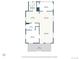 Detailed floor plan showcasing the layout of the main level, including bedrooms, kitchen, living room, and bath at 4955 Julian St, Denver, CO 80221