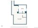 Downstairs floor plan features a bedroom, laundry and storage area at 4955 Julian St, Denver, CO 80221