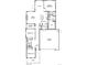 Detailed main floor plan featuring three bedrooms, a kitchen, and a two-car garage at 6077 Caribou Dr, Brighton, CO 80601