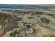 An aerial view shows the neighborhood and landscape in this gorgeous community at 4749 Starfire Cir, Castle Rock, CO 80104