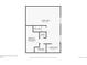 Basement floor plan displays the unfinished storage area, utility room, and bathroom at 9705 Autumnwood Pl, Highlands Ranch, CO 80129