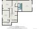 Detailed floor plan showcasing the layout of the lower level, including room dimensions at 9799 Falcon Ln, Littleton, CO 80125