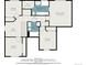 Detailed floor plan showcasing the layout of the upper level, including room dimensions at 9799 Falcon Ln, Littleton, CO 80125