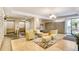 Elegant lobby area with comfortable seating and convenient elevator access at 1975 Grant St # 501, Denver, CO 80203