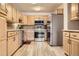 Modern kitchen with stainless steel appliances and wood cabinets at 9335 E Center Ave # 4B, Denver, CO 80247