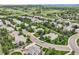 A high-angle view of a neighborhood with well-maintained homes and green spaces at 10529 Dacre Pl, Lone Tree, CO 80124