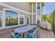 Spacious back deck with outdoor dining furniture, perfect for enjoying meals with a covered grill at 10529 Dacre Pl, Lone Tree, CO 80124