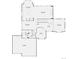 First floor plan displaying the layout of the kitchen, living room, dining area, and garage at 10529 Dacre Pl, Lone Tree, CO 80124