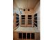 Inviting home sauna features wood paneling, built-in benches, and speaker system at 395 Zephyr St, Lakewood, CO 80226