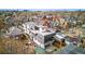 Aerial shot showing the home's modern design, rooftop deck, and convenient location within a charming neighborhood at 2223 W 34Th Ave, Denver, CO 80211