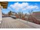 Large outdoor patio area with beautiful views and neutral railing at 2223 W 34Th Ave, Denver, CO 80211