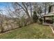 Green backyard with trees and a covered patio at 7676 S Olive Cir, Centennial, CO 80112