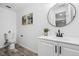 Basement bathroom with modern vanity and fixtures at 4441 E Montana Pl, Denver, CO 80222