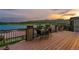 Relax on the outdoor balcony with mountain and lake views at 2891 Waterfront Dr, Monument, CO 80132