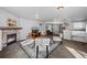 Finished basement with fireplace, tv, and wet bar perfect for entertaining at 2891 Waterfront Dr, Monument, CO 80132