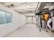 This basement is unfinished, is painted white and is ready for new owners to finish at 147 Silver Rock Trl, Castle Rock, CO 80104