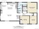 Layout of the home's rooms, including bedrooms, bathrooms, kitchen, and living areas at 29762 Spruce Rd, Evergreen, CO 80439