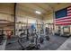 Large home gym with various exercise equipment at 4075 Merada Ct, Franktown, CO 80116