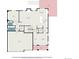 First floor layout featuring a large kitchen, living area, dining room and garage at 5929 Echo Hollow St, Castle Rock, CO 80104