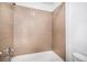 This full bathroom shower features a bathtub combo and tiled walls, ready for you to relax and unwind at 5929 Echo Hollow St, Castle Rock, CO 80104
