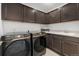 Well-equipped laundry room with modern appliances and stylish cabinetry at 6591 N Ceylon St, Denver, CO 80249