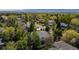 Aerial view of a neighborhood with mature trees and well-maintained homes at 5302 Pinehurst Dr, Boulder, CO 80301