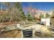 Backyard patio with outdoor seating and a view of the garden at 7727 W 81St Pl, Arvada, CO 80005