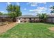 Lush backyard featuring a well-manicured lawn and cozy outdoor patio at 2875 Leyden St, Denver, CO 80207