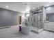 Luxurious bathroom featuring a modern standalone tub and glass walk-in shower at 11345 W 38Th Ave, Wheat Ridge, CO 80033