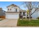 Charming two-story home with a well-manicured front yard, attached garage, and inviting front porch at 5189 S Malta Way, Centennial, CO 80015