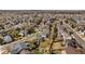 Scenic aerial view of a neighborhood displaying well-maintained homes and tree-lined streets at 5324 S Malta Way, Centennial, CO 80015