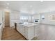 Open concept kitchen with island and stainless steel appliances at 5091 Hickory Oaks St, Castle Rock, CO 80104