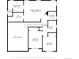 Upstairs floor plan showcasing bedroom, laundry and bath layouts with dimensions at 9703 Ogden Ct, Thornton, CO 80229