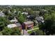 A high-angle aerial view of a tree-lined neighborhood with multiple residential homes at 1021 E 23Rd Ave, Denver, CO 80205