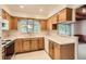 Well-lit kitchen featuring wood cabinetry, double basin sink, and modern appliances at 502 Nile St, Aurora, CO 80010