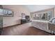 Bright bedroom with bay window, plush carpeting, and ample closet space at 18263 E Berry Dr, Centennial, CO 80015