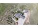Overhead view showcasing a beautiful home nestled in lush greenery with mature trees and meticulous landscaping at 960 Promontory Cir, Elizabeth, CO 80107