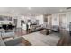 Spacious open-concept living area with hardwood floors, a comfortable sofa, and ample seating at 8815 S Tibet Ct, Aurora, CO 80016