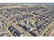 Aerial view of the neighborhood showcasing the location of the home in a residential community at 9006 E 60Th Ave, Denver, CO 80238
