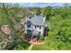Stunning aerial view of a stately home with mature trees and meticulously landscaped grounds at 5127 Lowell Blvd, Denver, CO 80221