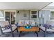 Cozy outdoor patio featuring comfortable seating with throw pillows and a relaxing ambiance at 6918 E Easter Pl, Centennial, CO 80112